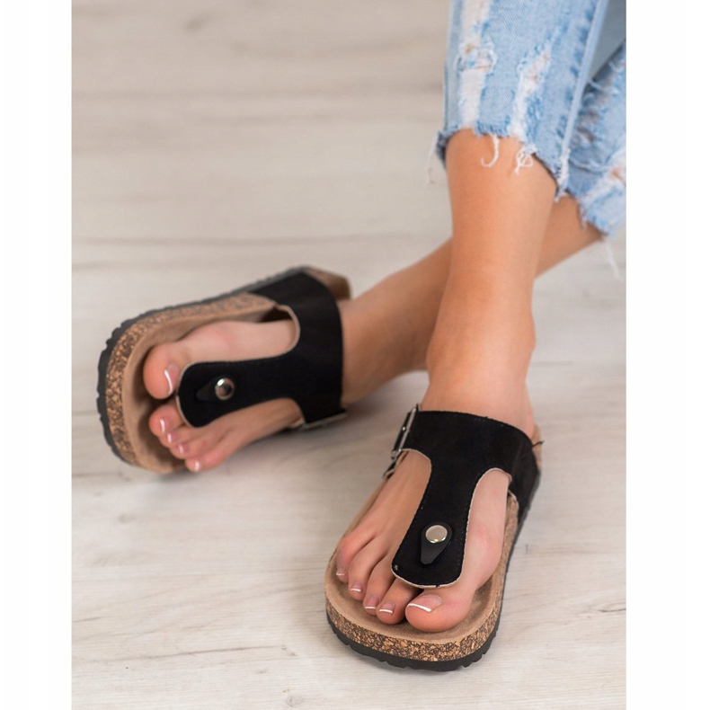 Bekväma VINCEZA flip-flops svart 2