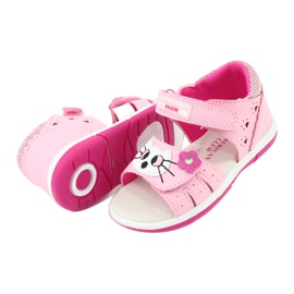 American Club American DR22/20 Sandals Girls 'Pink Kitty rosa 3
