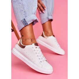 SEA Kvinnors sportskor vit med en häl Champagne Milly rosa 1