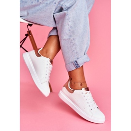 SEA Kvinnors sportskor vit med en häl Champagne Milly rosa 2