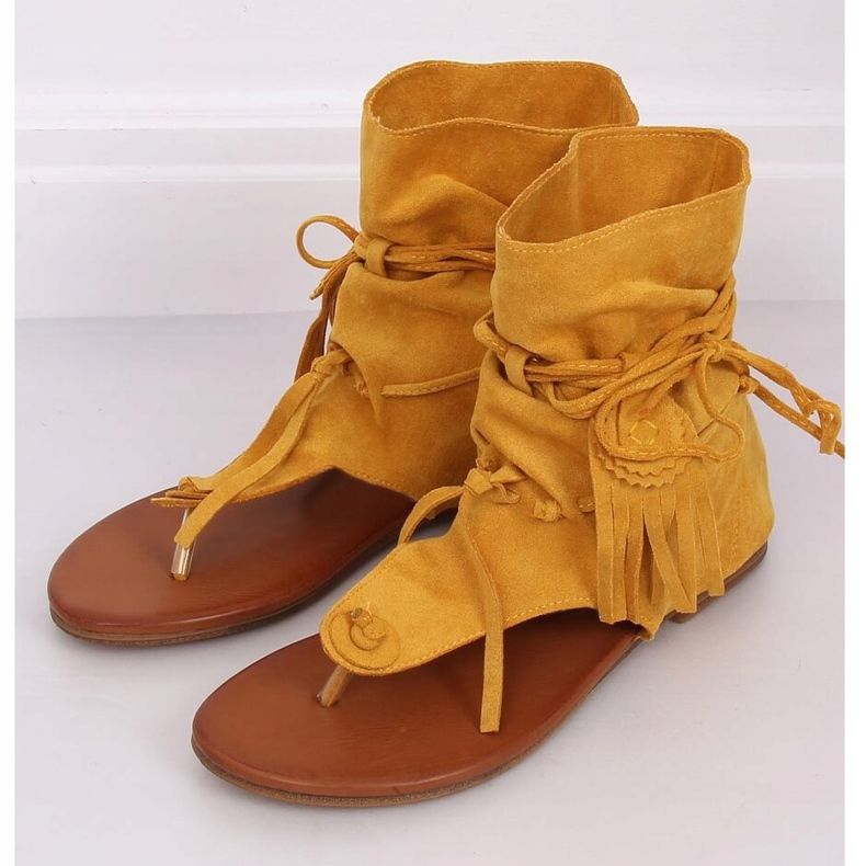 Tofflor med överdel honung SL1010P Gul 1