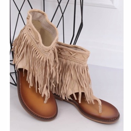 Beige flip-flops med överdel NS129P Beige 1