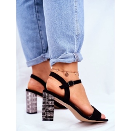 S.Barski Kvinnors sandaler på hälen Barski Baskila svart 2