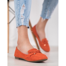 Small Swan Orange loafers 4