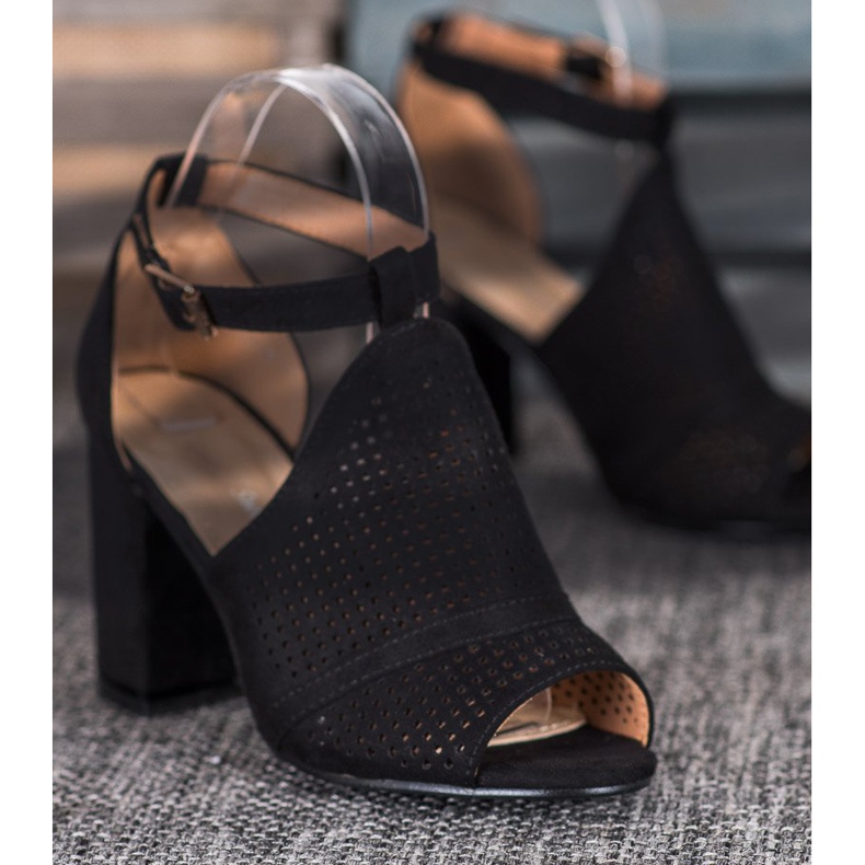 Small Swan Eleganta öppen sandaler svart 2