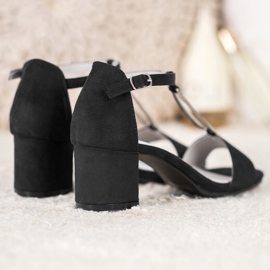 Goodin Eleganta högklackade sandaler svart 2