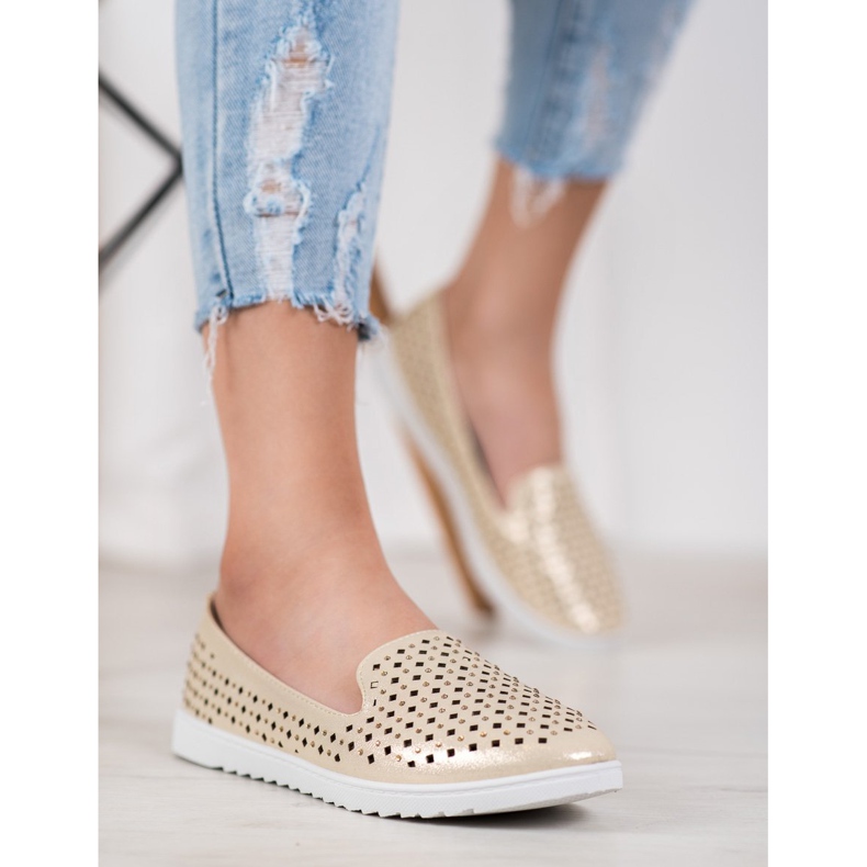 Renda Snygga herrar med kristaller gul 2