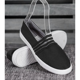 SHELOVET Bekväma slip-on sneakers svart 2