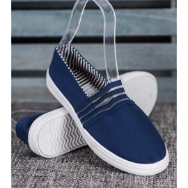 SHELOVET Bekväma slip-on sneakers blå 1