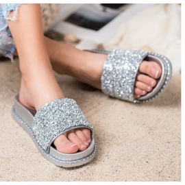 Tofflor på VINCEZA -plattformen grå 1