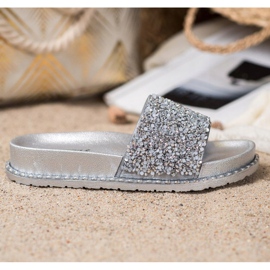 Tofflor på VINCEZA -plattformen grå 2