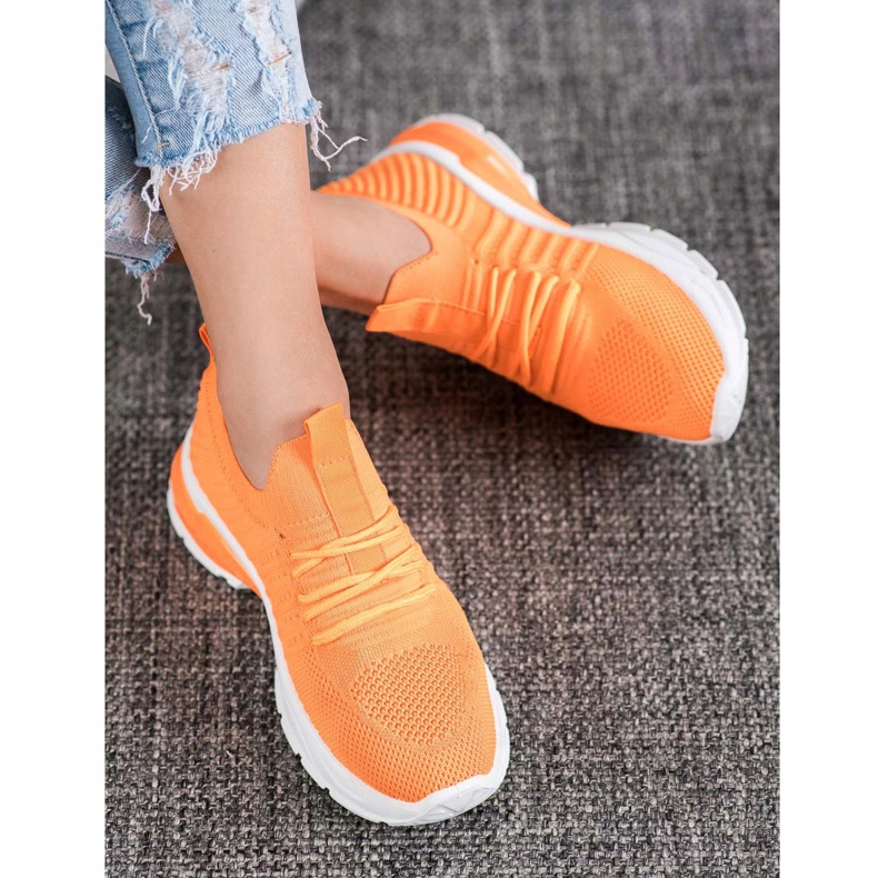 Bella Paris Openwork sneakers orange 1