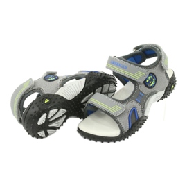 American Club Amerikanska HL20/20 läder innersula sandaler, gråblå 3