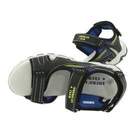 American Club Pojkar sportsandaler läderinsats RL30/20 svart 4