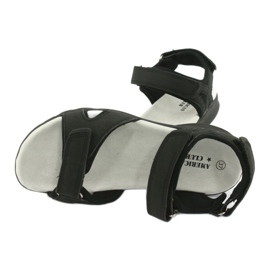 American Club HL15 / 20 svarta sportssandaler 4
