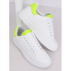 Kvinnors vita och neon sneakers LV101P Flugreen gul 1