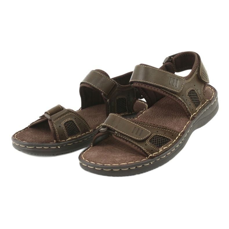 Bekväma American Club CY13 / 20 -lädersandaler brun 3