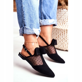 Lu Boo Ballerina Bows för kvinnor Mule Domino Black svart 2