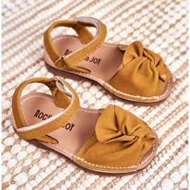 FRROCK Barns gula fåniga kardborresandaler 1