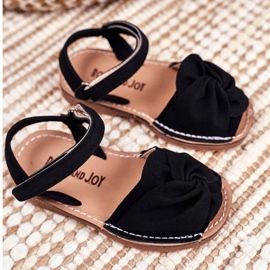 FRROCK Barns gula fåniga kardborresandaler svart 1