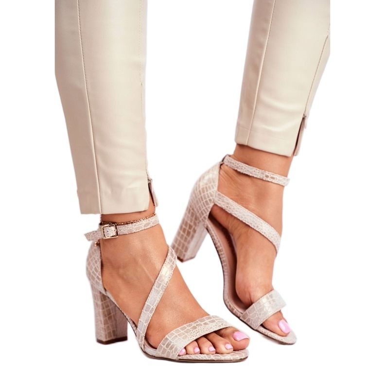 Gladiator sandaler Sergio Leone SK870 beige gyllene 1