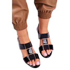 Lågklackade sandaler Sergio Leone SK910 svart 2