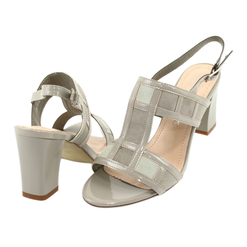 Sandaler på stolpen på Sergio Leone SK814 fotled grå 4