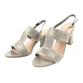 Sandaler på stolpen på Sergio Leone SK814 fotled grå 3