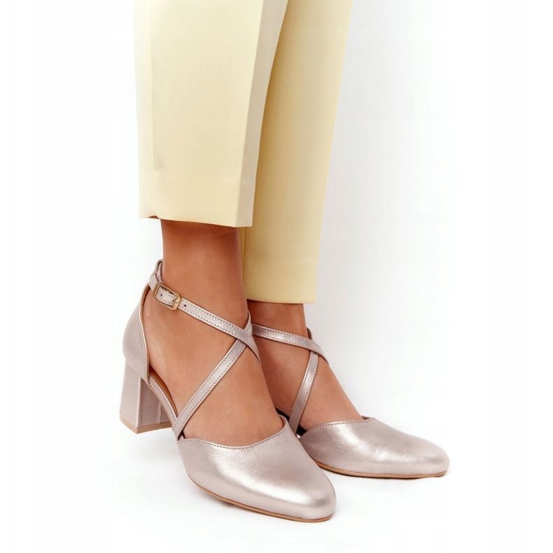 Dampumpar Maciejka Läder Gyllene 04070-25 2