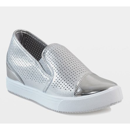 Silver wedge sneakers DD439-2 grå 1