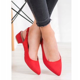 Goodin Pumpar med en upptäckt klack röd 2