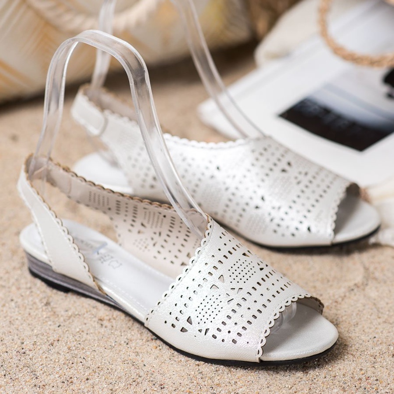 Goodin Glänsande silver sandaler grå 1