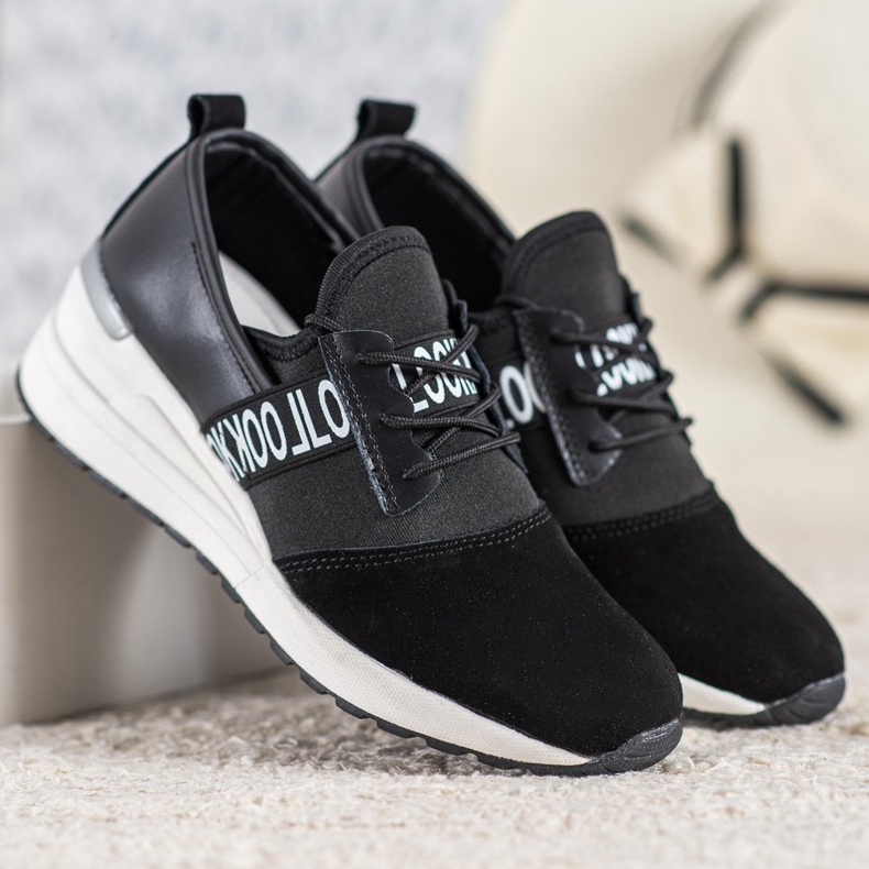 Titta VINCEZA lädersneakers svart 2