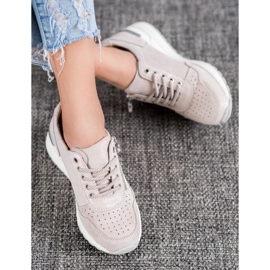 Skinnsneakers med VINCEZA -dragkedja brun 1