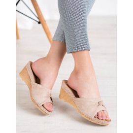 Eleganta VINCEZA Glitter Tofflor gul 1