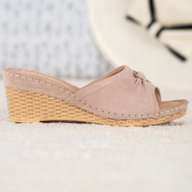 Eleganta VINCEZA Glitter Tofflor gul 2