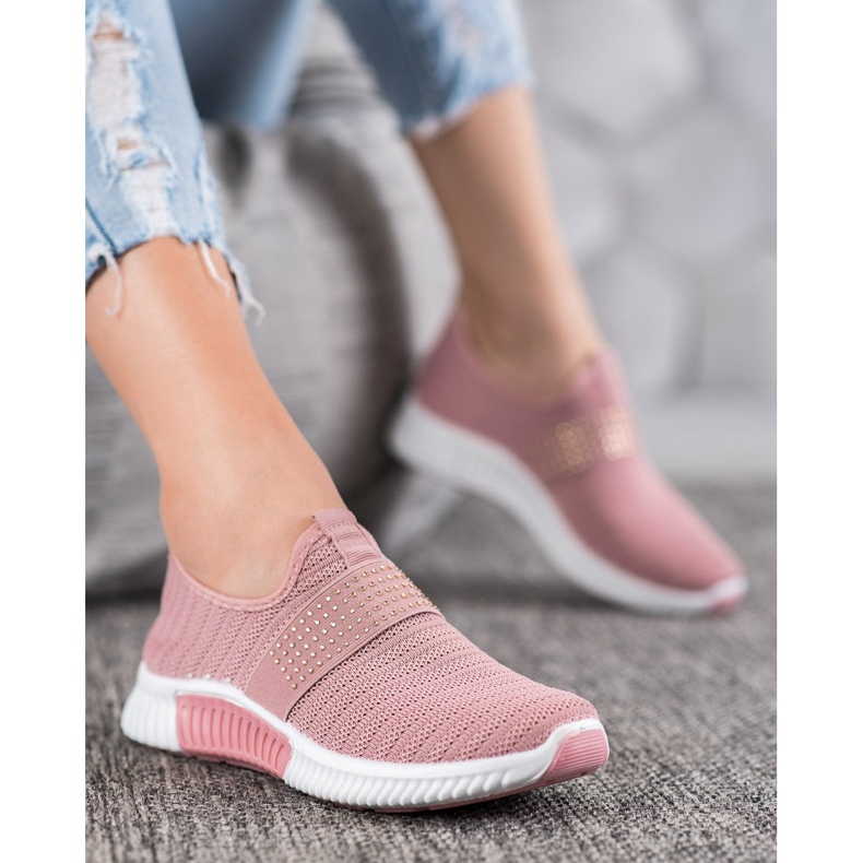 SHELOVET Slip-on sportskor rosa 1