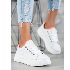 SHELOVET Trendiga sneakers på plattformen vit 1