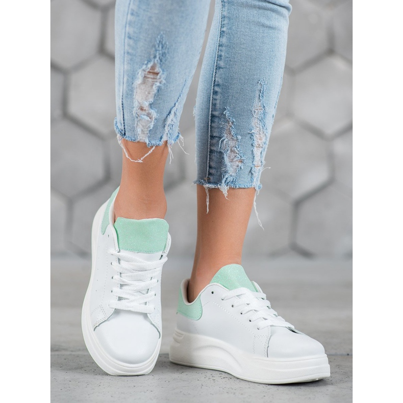 SHELOVET Sportskor På Plattformen vit 2