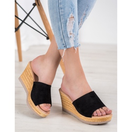 SHELOVET Sandaler i mocka svart 2