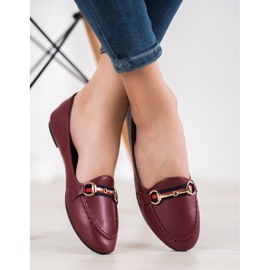 Clowse Moderiktiga herrar med ekoläder röd 1