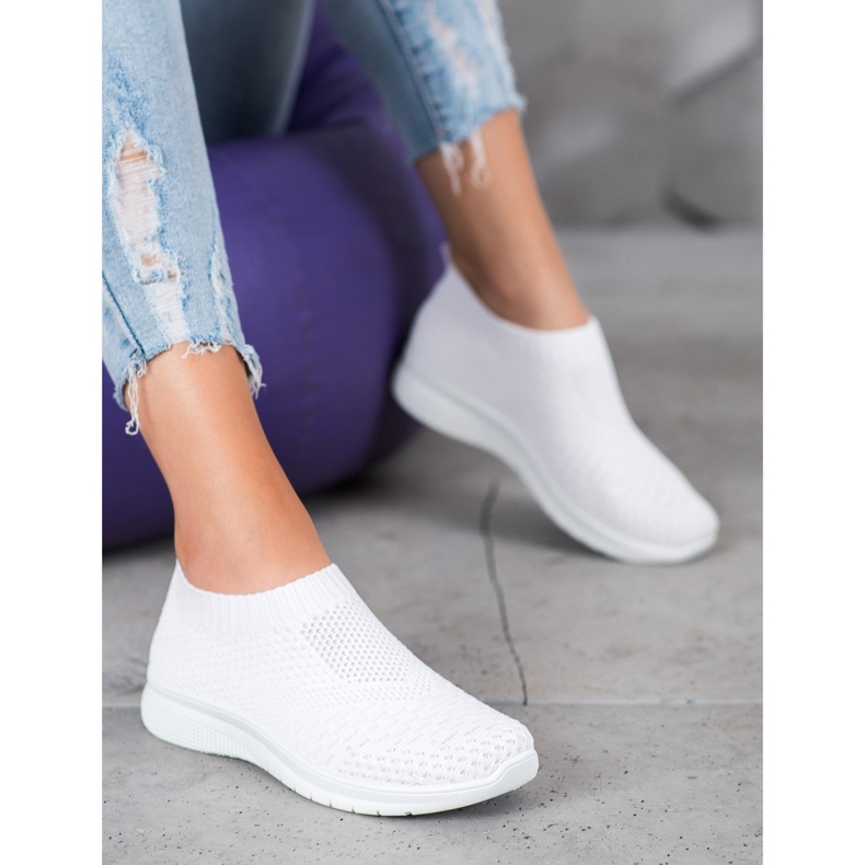 SHELOVET Slip On Sneakers vit 1