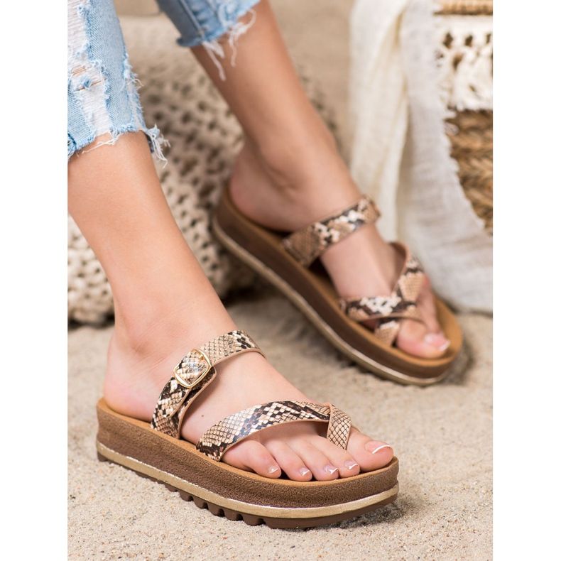 Comer Tofflor På Modeplattformen mångfärgad 1