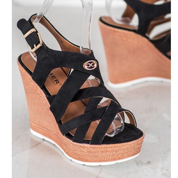 Comer Fashion Wedge Sandaler svart 1