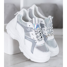 Sweet Shoes Knutna sneakers vit grå 1