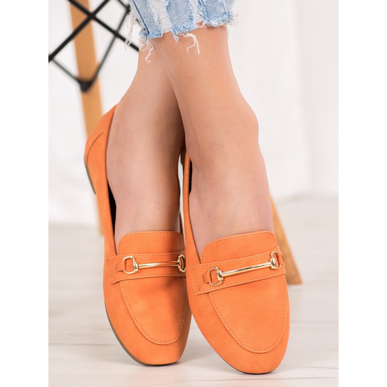 Nio Nio Eleganta loafers med ekoläder orange 2