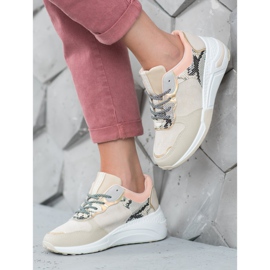 SHELOVET Snake Print Sneakers brun 1