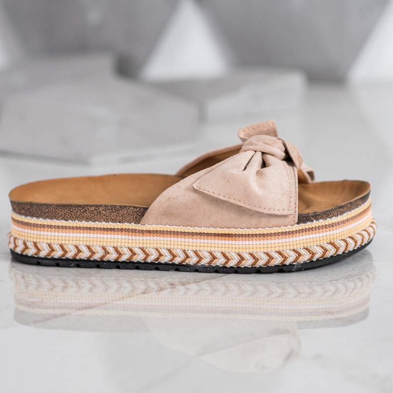 SHELOVET Trendiga tofflor på plattformen brun 2