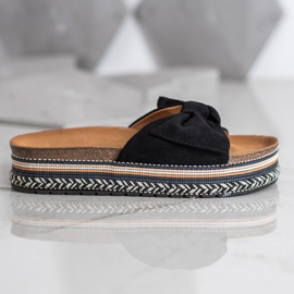 SHELOVET Trendiga tofflor på plattformen svart 2