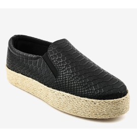 Svart slip-on espadriller 6140 1